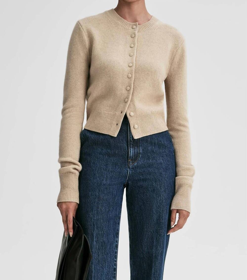NEW A.L.C. skyler cashmere cardigan in beige